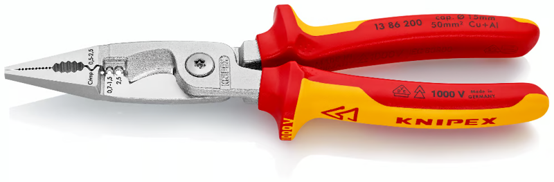 Elektro-Installationszange - VDE• Knipex • 13 86 200