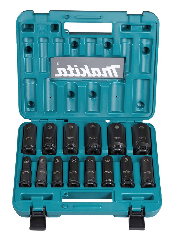 Makita Schlagnuss-Set 14-tlg. 1/2• Impact Black • E-16586