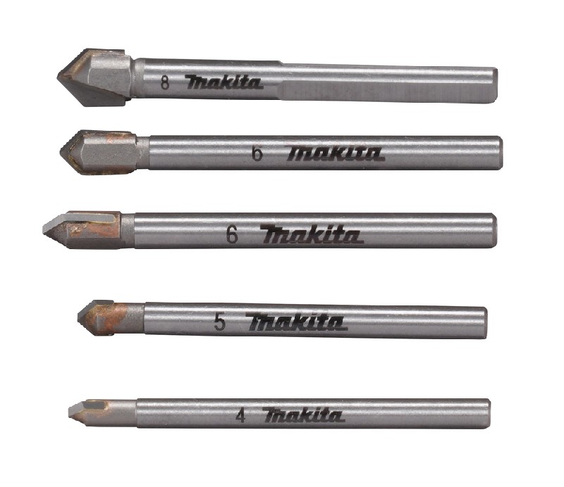 Glas-und-Fliesenbohrer-Set 5-tlg.Makita E-25410 • Ø 4, 5, 6, 8 mm