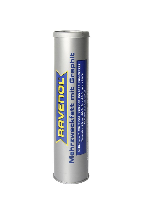 Mehrzweckfett mit Graphit • Ravenol• 400g Kartusche • VE: 24St. • 1340102