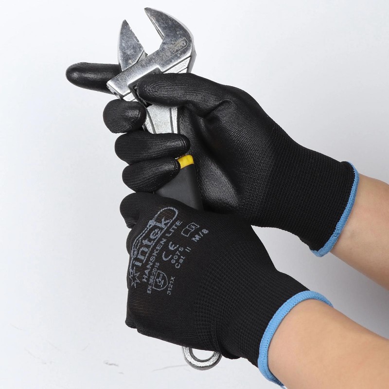 Handschuh - Hansken Lite - Gr. 7-11• Polyester/PU • Handrücken frei • 3131x