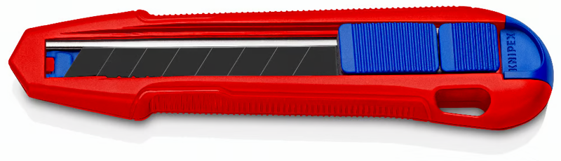 Knipex CutiX® - Cutter Messer18mm Klingenbreite • 90 10 165 BK • mit Stabilisierungsschiene