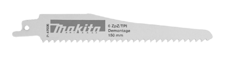 Reciprosägeblatt BIM 150/6Z • 5 Stück• Holz/Metall • Demontage • 4,2mm/ 6 tpi • Makita - P-47036