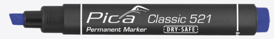 Pica Classic 521 Permanent Marker• blau • 2-6mm • Keilspitze