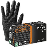 Handschuhe Grip Schwarz • 0422 Gr.• 50Stk. / Box • Gr. 7-11 • Nitril