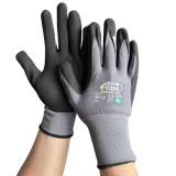 Handschuh - Hansken Pro - Gr. 7-11• Nylon/Nitril schwarz • Handrücken frei • 4131x