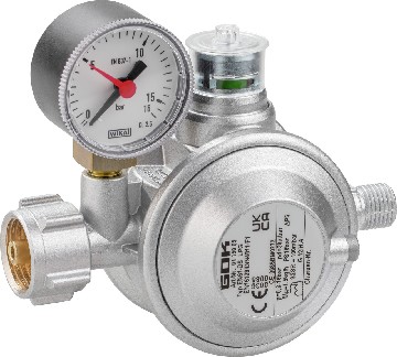 Niederdruckregler Typ EN61-DS• GOK 0115001 • 50mbar • 1,5kg/h • Komb.A • G 1/4 LH-KN