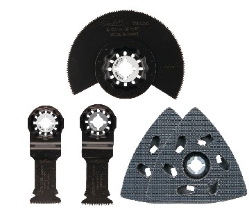 Multifunktionswerkzeug Schreiner-SetMakita B-67511 - Starlock, bestehend aus TMA045, TMA047, TMA053, 2x TMA078