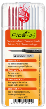 Sommer Minen-Set 4071 für Pica Dry• 5x rot 5x weiß • bis 70°C • Wasserfest