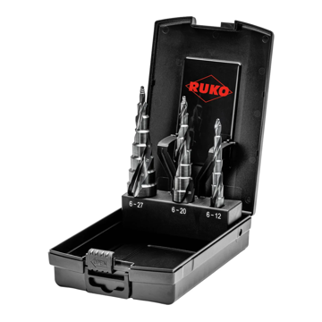 Ulitmatecut Multidrill-Satz HSS• RUnaTEC Flowstep® Spitze • 3-tlg • Ruko • 101687PRO • 6-27 mm